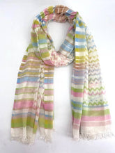 Carica l'immagine nel visualizzatore di Gallery, Sciarpa stola righe multicolor
