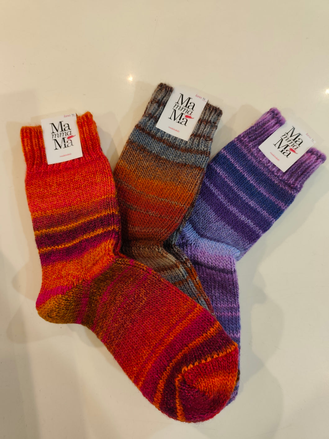 Calzettoni lana multicolor