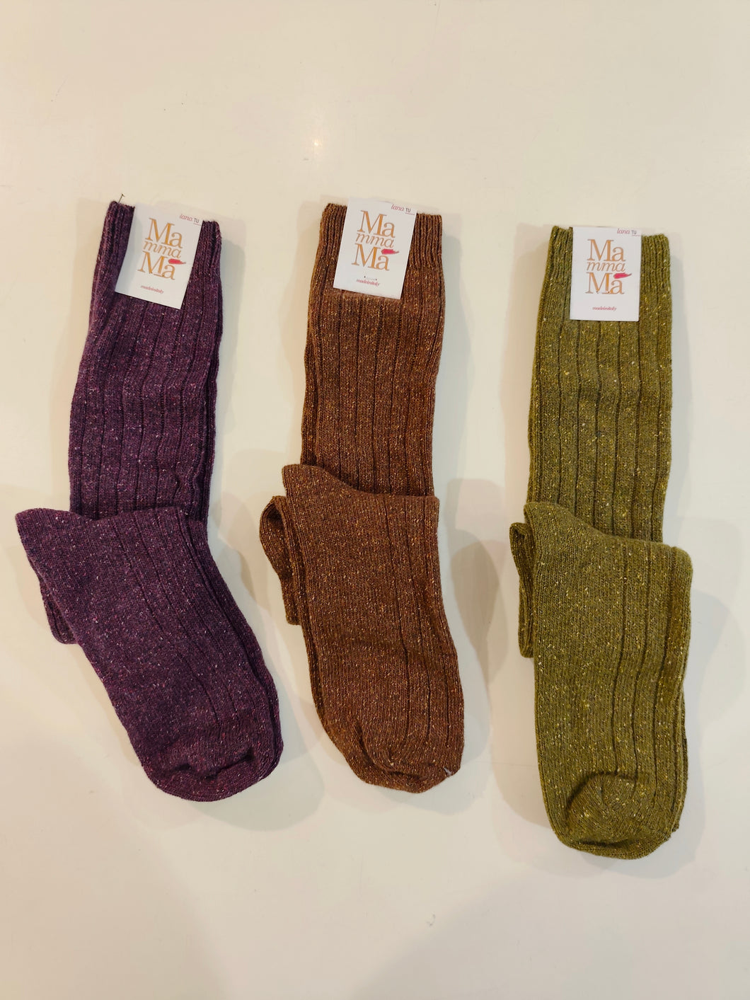 Calzettoni lana e seta donna